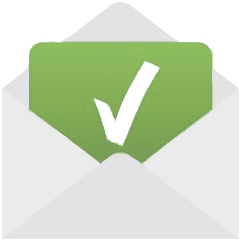 Envelope with check mark icon