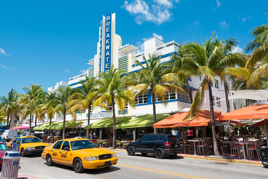 Ocean Drive in Miami Beach, Florida